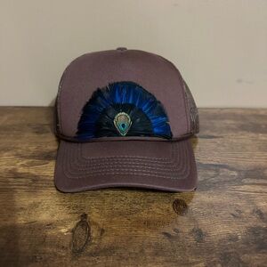 Feather Trucker Hat Western